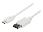 Juhe StarTech USB C To DisplayPort 1.2 USB Type-C, Displayport 1.2 male, 1.8 m, valge v.