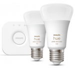 Nutikas pirn Philips Hue Hue Bridge RGBW LED, E27, 2000 - 6500 &deg;K, E27, 9 W, 806 - 1100 lm, 2 tk