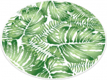 Vannitoa p&otilde;randamatt Foutastic Pied 359CHL4707, valge/roheline, 160 cm x 160 cm, &Oslash; 160 cm