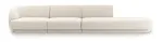 Diivan Micadoni Home Miley Velvet, hele pruun v., parem, 302 x 85 cm x 74 cm