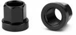 Mutter Cinema Axle Nuts 14mm liscwNrCGdij, alumiinium, must, 2 tk