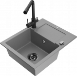 K&ouml;&ouml;givalamu Mexen Enzo 6506-71-671600-70-B, graniit, 57.6 cm x 46.5 cm x 17.4 cm, must/hall