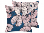Dekoratiivne padi Beliani Chrysanthemum, sinine v./roosa v., 45 cm x 45 cm, 2 tk