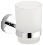 Vannitoa klaas ja hoidik Mexen Tiber, kroom, 10.5 cm x 9.7 cm x 6.7 cm