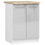 Alumine k&ouml;&ouml;gikapp Akord Furniture Factory Oliwia S60 2D, valge v./h&otilde;be v., 46 cm x 60 cm x 85 cm