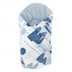 Beebi tekk-&uuml;mbrik Ankras Cars, 80 x 80 cm, valge v./sinine v.