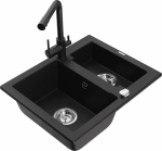 K&ouml;&ouml;givalamu koos kraaniga Mexen Carlos Duero, graniit, 58.2 cm x 47.5 cm x 17.7 cm, must/kroom