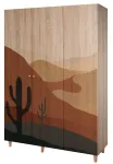 Riidekapp Kalune Design Lena 905, pruun v., 52 cm x 135 cm x 192 cm