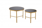 Kohvilaudade komplekt Domoletti, must v., 48 - 63 cm x 48 cm x 43 - 50 cm, 2 tk