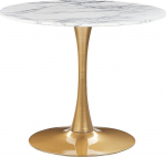 Laud Beliani Boca, kuld v./valge v./marmor v., 90 cm x 90 cm x 74 cm