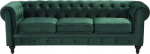Diivan Beliani Chesterfield, roheline v., 75 x 202 cm x 70 cm