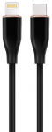 Juhe Gembird Premium silicon USB Type-C Male, Lightning Male, 1.5 m, must v.