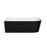 Vann, teisaldatav Besco Zoya Matt, 150 cm x 75 cm x 58 cm, vasakpoolne, must