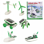M&auml;ngurobot, komplekt Solar 6in1, valge/roheline