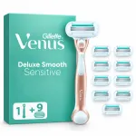 Raseerimiskomplekt Gillette Venus Deluxe Smooth Sensitive Rosegold, 9 tk