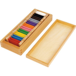 Puidust klotsid, kujundid ja v&auml;rvid Montessori, mitmev&auml;rviline