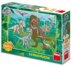 Pusle Dino The World Of Dinosaurs, 47 cm x 66 cm, 24 tk, mitmev&auml;rviline