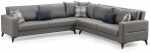 Nurgadiivan - voodi Atelier Del Sofa Kristal, tumehall v., 90 x 300 cm x 86 cm
