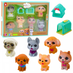 Kujukeste komplekt, koos tarvikutega, koer Lean Toys Funny, 6 tk, mitmev&auml;rviline