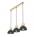 Valgusti lagi Emibig Kaki, E27, 3 x 15 W, must v.