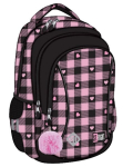 Seljakott St.Majewski Checkered, must v./roosa v., 39 cm x 27 cm x 17 cm