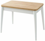 S&ouml;&ouml;gilaud pikendatav Kalune Design Dolunay 1287, tamm v./valge v., 60 - 100 cm x 120 cm x 75 cm