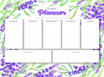 Teemantmosaiik, magnetiline planeerimiskalender Ideyka Lavender, valge v./roheline v./violetne v.