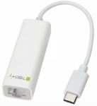 Adapter Techly USB to RJ45 USB 3.1 C male, RJ-45 female, 13 m, valge v.