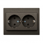 Pistikupesa 2-ne Liregus Epsilon IKL16-405 E/J, maandusega, antratsiit v.