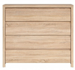 Kummut Kaspian KOM4S, tamm v., 92 cm x 40.5 cm x 105 cm