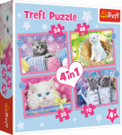Pusle 4in1 Trefl 4In1 Cats, 28.5 cm x 20.5 cm, 207 tk, mitmev&auml;rviline