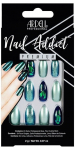 Liimitavad k&uuml;&uuml;ned Ardell Nail Addict Premium, green glitter chrome v., 27 tk