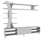 Sektsioonkapp Kalune Design Duru 875ZNA3038, valge v., 29.5 cm x 180 cm x 162 cm