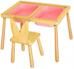 M&auml;ngulaud Kalune Design Table and Chairs, 52 cm, roosa