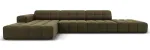 Nurgadiivan Micadoni Home Jennifer Velvet, roheline v., vasak, 341 x 166 cm x 70 cm