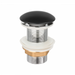 Vajutatav p&otilde;hjaklapp Invena, 6.5 cm, must