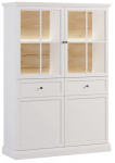Vitriinkapp Gala Meble Lucca W4D2S, valge v., 118.5 cm x 41.5 cm x 164.5 cm