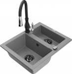 K&ouml;&ouml;givalamu koos kraaniga Mexen Carlos Savita, graniit, 58.2 cm x 47.5 cm x 17.7 cm, must/hall/kroom