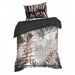 Voodipesukomplekt Eva 21, must v./hele pruun v., 70 x 80 cm, 140 x 200 cm