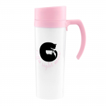 Termostass Ambition Adventure Coffee Right Meow, 0.42 l, valge v./roosa v.