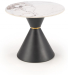 Kohvilaud Goretti S, valge v./must v., 60 cm x 60 cm x 51 cm