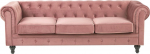 Diivan Beliani Chesterfield, roosa v., 75 x 202 cm x 70 cm