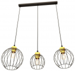 Valgusti rippuv Emibig Nando 1368/3, E27, 3 x 15 W, must v.