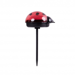 Maasse torgatav p&auml;ikesepaneeliga valgusti Domoletti Bug, 1W, IP44, must v./punane v.