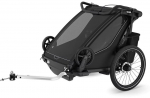 Jalgrattahaagis lastele Thule Chariot Sport 2 Double, plastik/pol&uuml;ester/metall, must