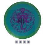 Discgolfi ketas Discmania S-Line FD3 Solar Flare, 21 cm x 21 cm, t&uuml;rkiissinine/roheline