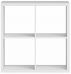 Raamaturiiul Style, valge v., 77 cm x 77 cm x 38 cm