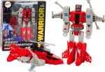 Transformer Lean Toys Deformation X-Warrior, 15 cm, punane v./hall v.