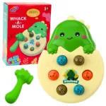 M&auml;ng, haamriga, dinosaurus Lean Toys Whack A Mole Mini, 22 cm, roheline v.