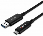 Juhe Lindy 43396, USB Type C/USB Type A, 2500 cm, must v.